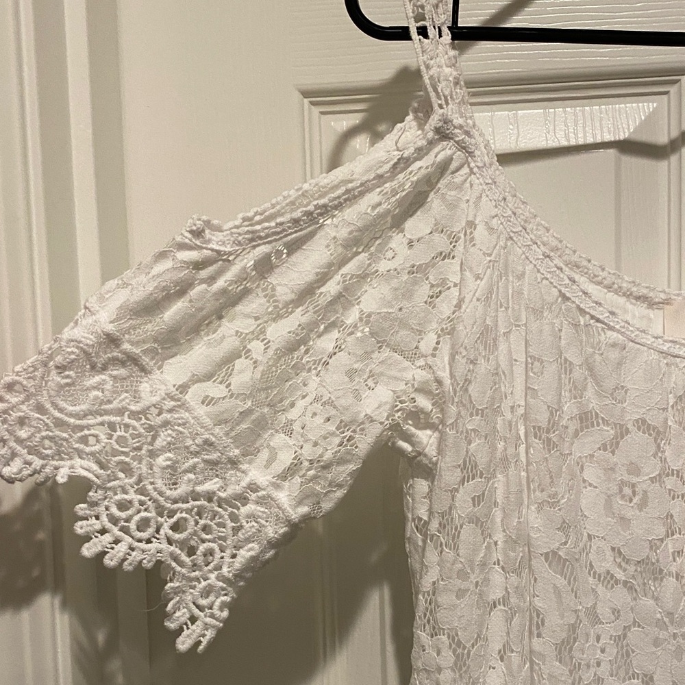 Impressions Ivory Lace Maxi Dress - Picture 3 of 9